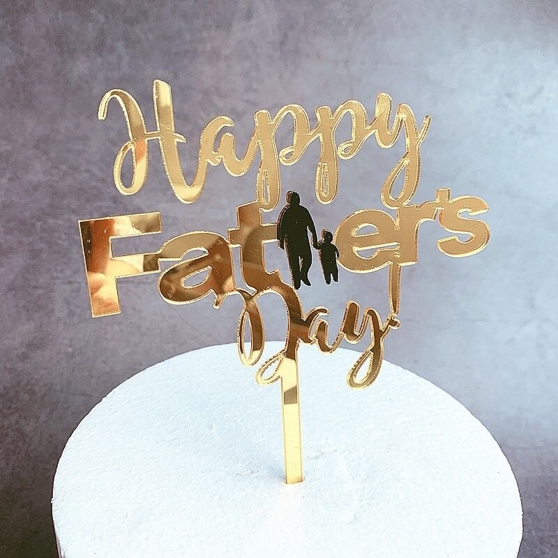 Phụ Kiện Cắm Trang Trí Bánh Sinh Nhật Bằng Acrylic Hình Chữ Super Dad