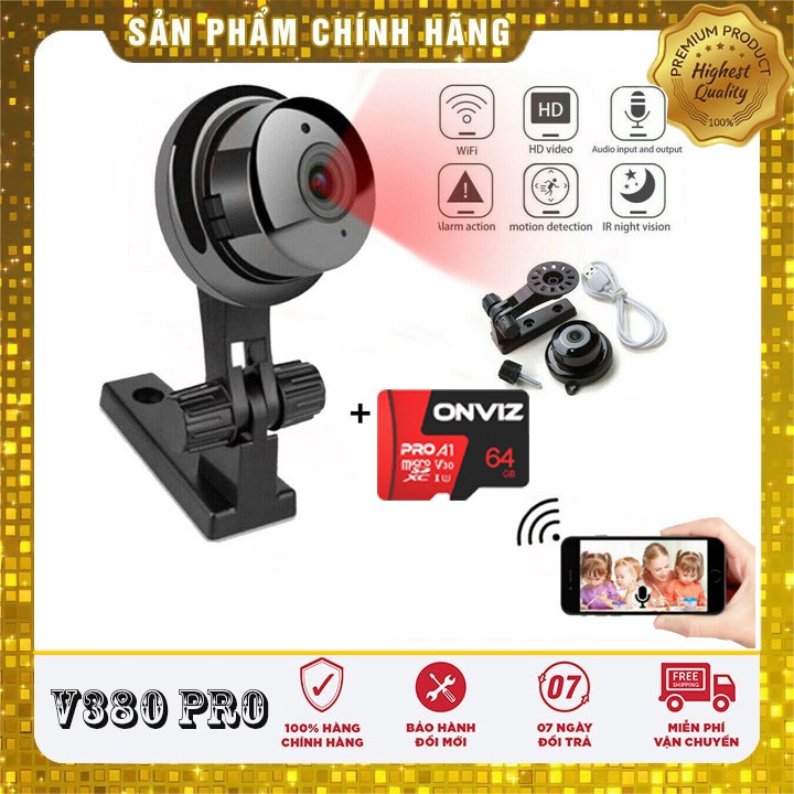 [Freeship⚡️]Camera giám sám sát không Dây V380 PRO - Hồng ngoại Quan sát ban đêm / Thẻ nhớ 32GB/ Thẻ nhớ 64GB | BigBuy360 - bigbuy360.vn