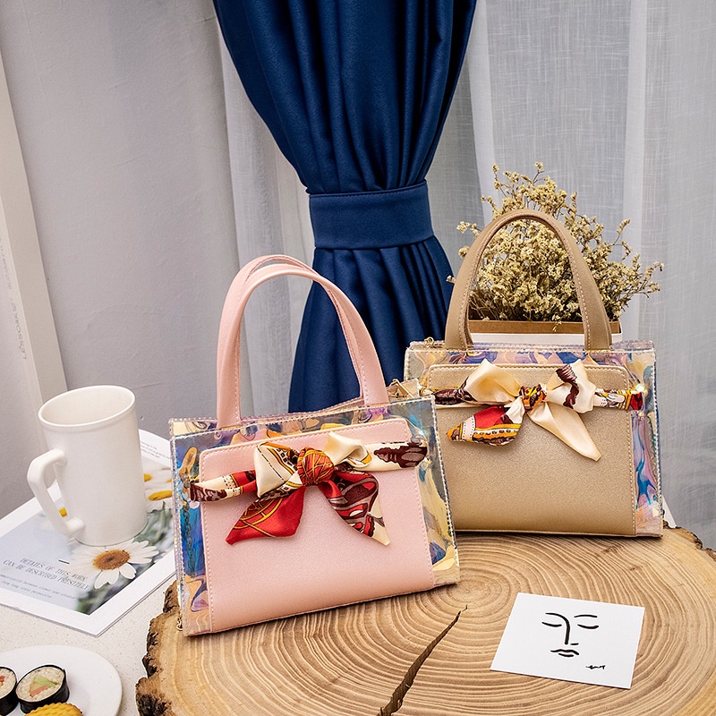 Túi xách IELGY đeo chéo vai đựng điện thoại di động phối lụa phong cách Hàn Quốc cho nữ