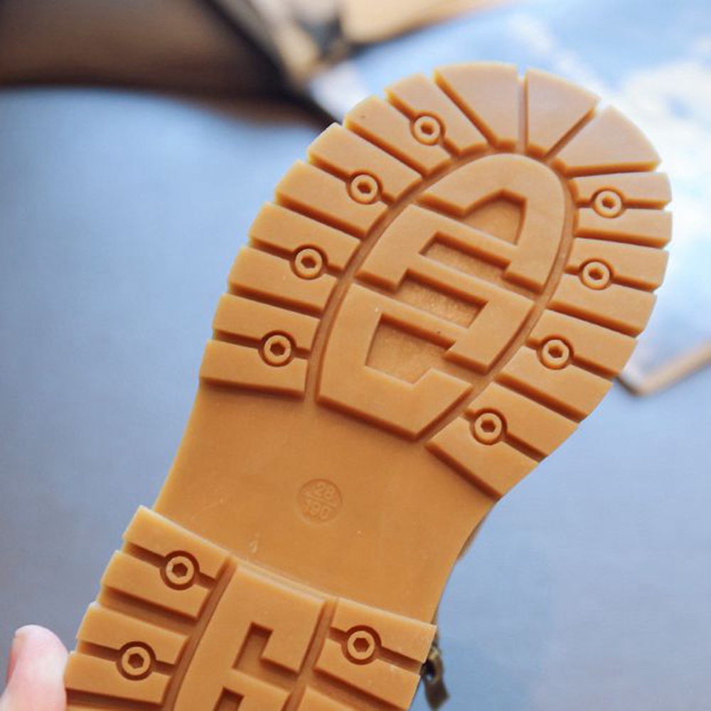 Giày Bốt Martin Chống Trượt Màu Hồng / Đen / Nâu Xinh Xắn Dành Cho Bé Gái 1-6 Tuổi