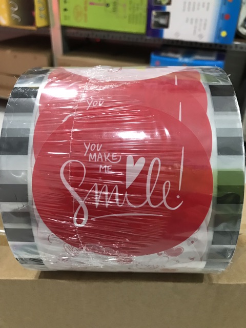 Màng ép nắp ly(2400ly).Combo 4cuộn Màng dập cốc-Cuộn màng ép ly-màng ép miệng ly