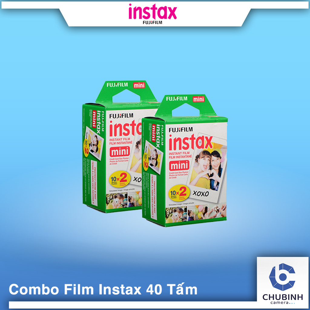 Combo 2 hộp giấy ảnh lấy ngay Fujifilm Instax mini Instant Film (2 packs) (40 tấm)