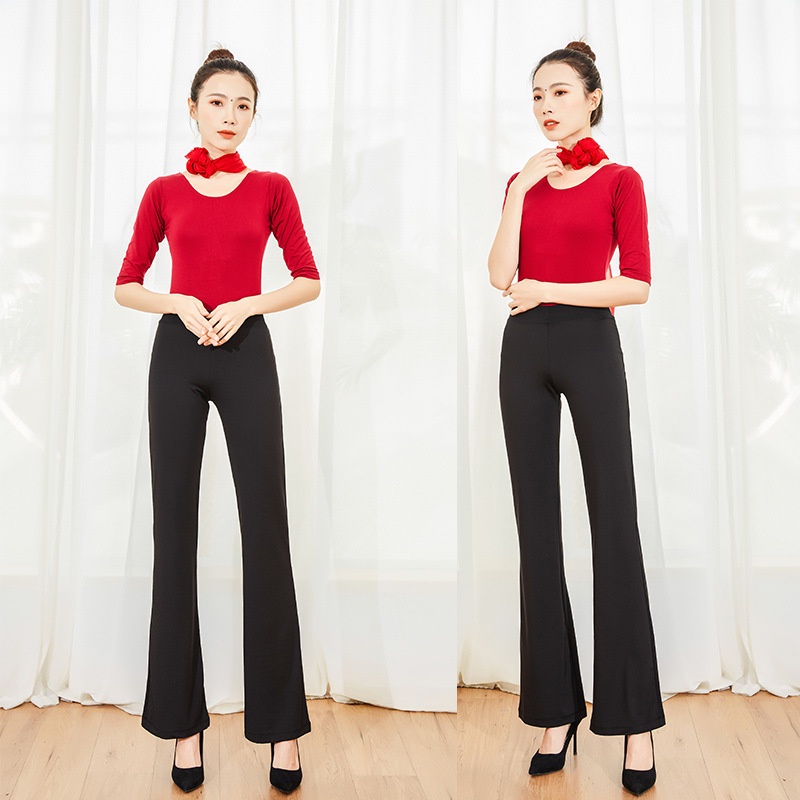 Jiaqi Bộ Áo Liền Quần Quần Dài Màu Đen Dùng Luyện Tập Khiêu Vũ Dành Cho Nữ | BigBuy360 - bigbuy360.vn