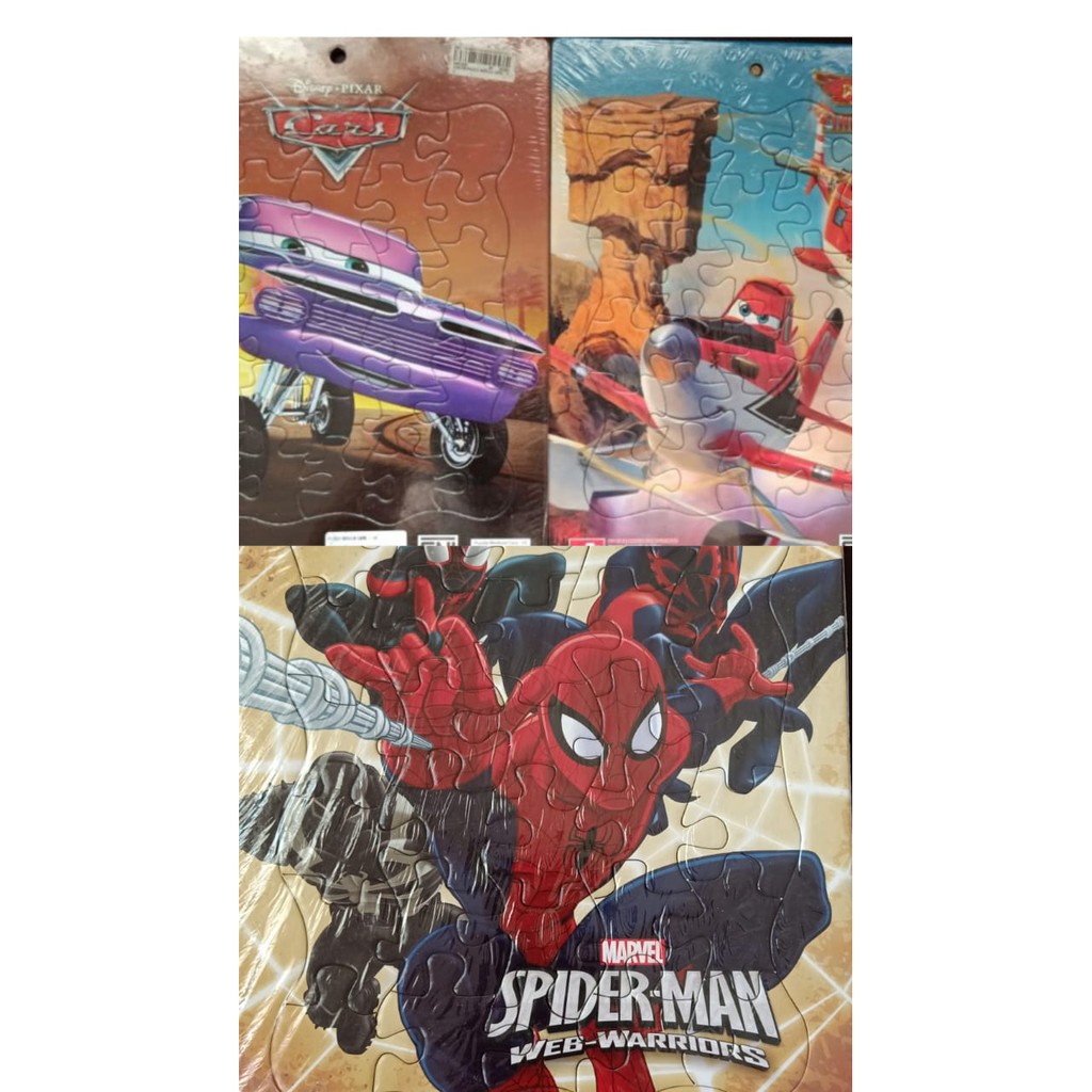DISNEY Bộ đồ chơi xếp hình xe hơi Marvel Spiderman Cars3 cỡ vừa