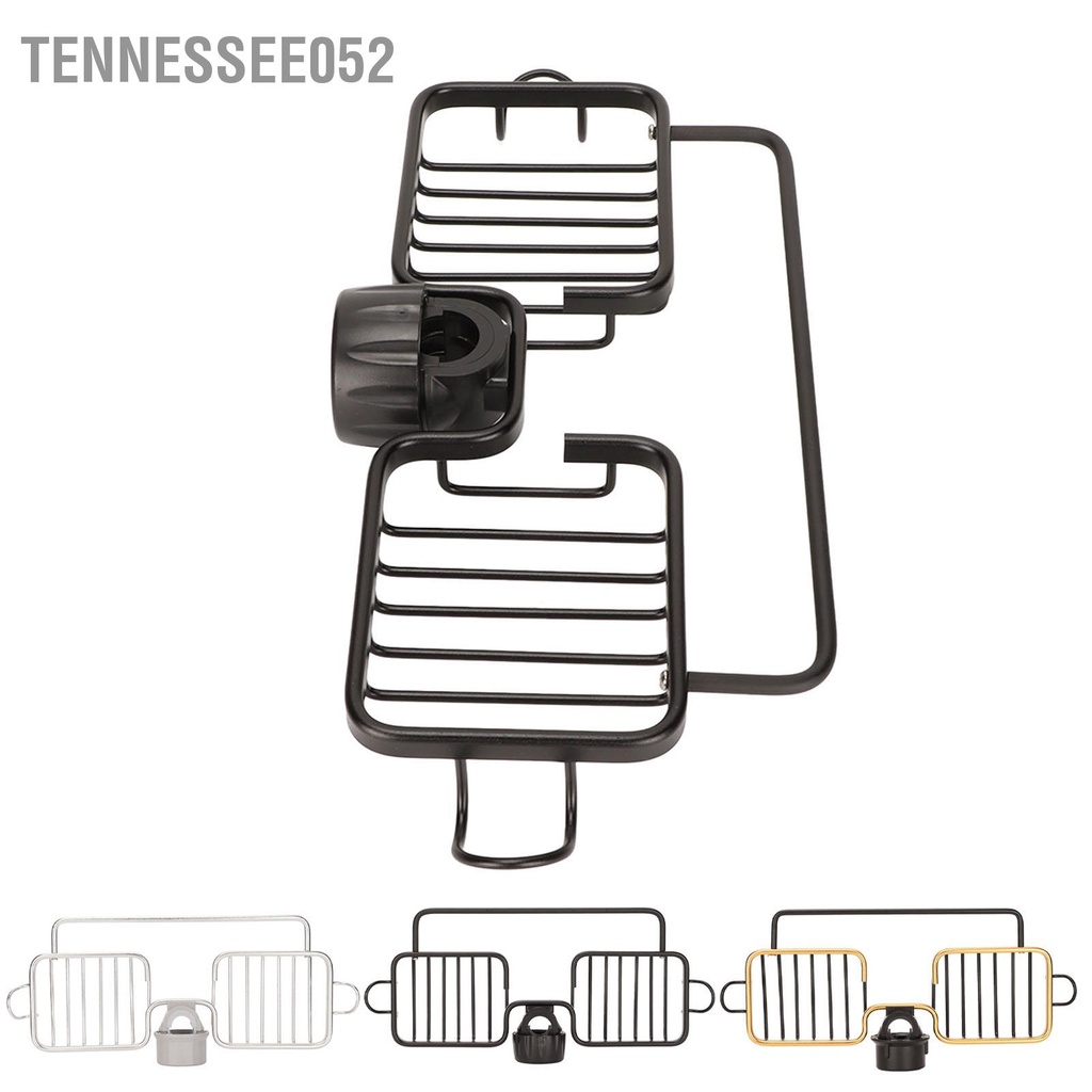 Tennessee052 Kệ lưu trữ vòi bằng nhôm nhựa hai ngăn với thanh treo khăn cho phòng tắm nhà bếp bọt biển