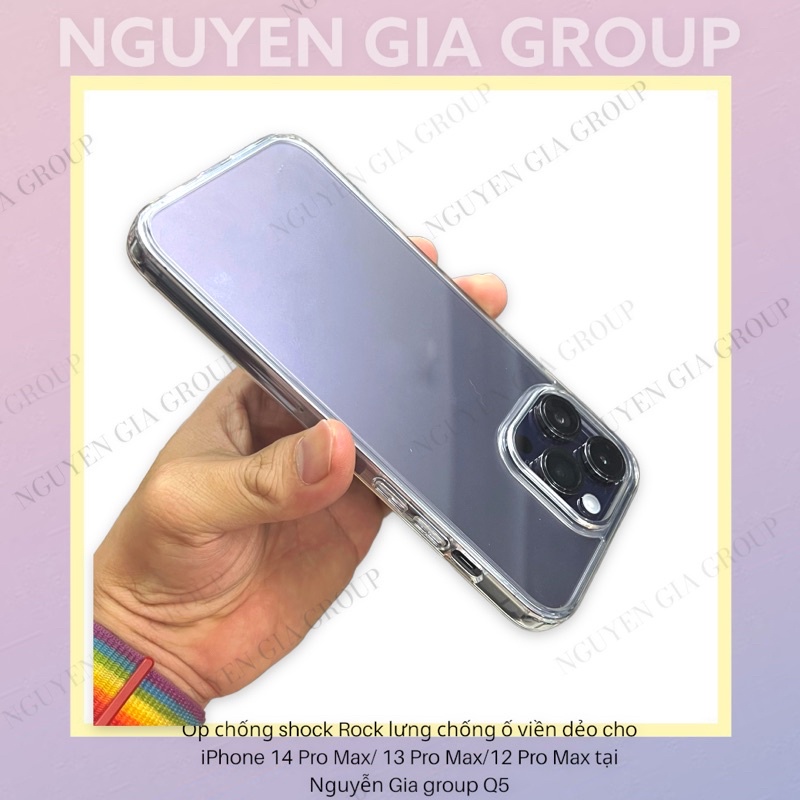 Ốp lưng iPhone 14 Pro Max Rock magsafe Siu mỏng Trong Suốt chống shock  iP 13 Pro Max Nguyễn Gia group Cao Đạt Q5