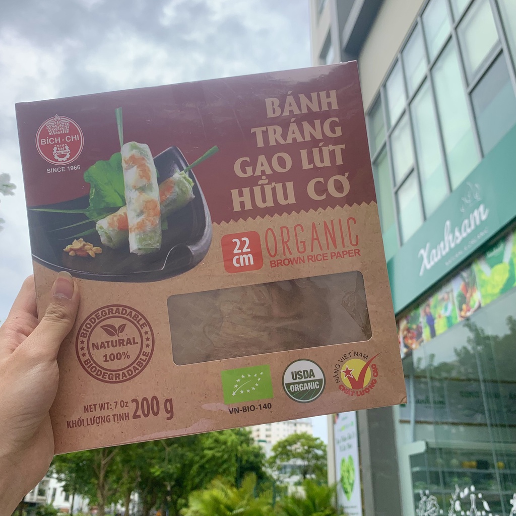 Bánh Tráng Gạo Lứt Hữu Cơ 22cm Bích Chi - Xanhsam Organic