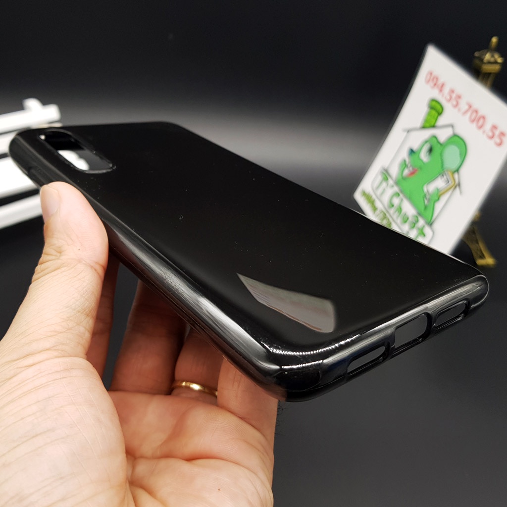 [Ảnh Thật] Ốp lưng Xiaomi Mi 9 Lite/ CC9 Dẻo Màu Đen Sơn Bóng