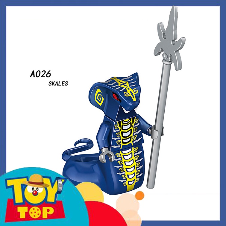 Đồ chơi mô hình mini lắp ráp ghép ninja tộc rắn Chop rai Pythor Bytar Rattla Fangdam .. xếp hình Lele A025 032