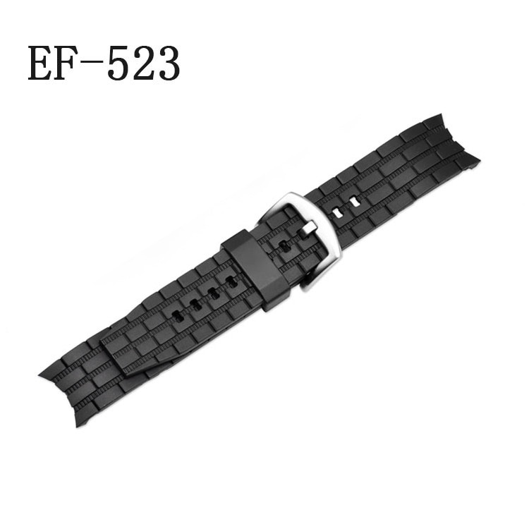 Dây đeo thay thế bằng silicon chống nước chống mồ hôi cho đồng hồ thông minh Casio Edifice EF-550/EF523