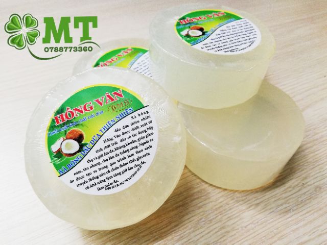 Xà bông dừa thiên nhiên Hồng Vân 1 cục