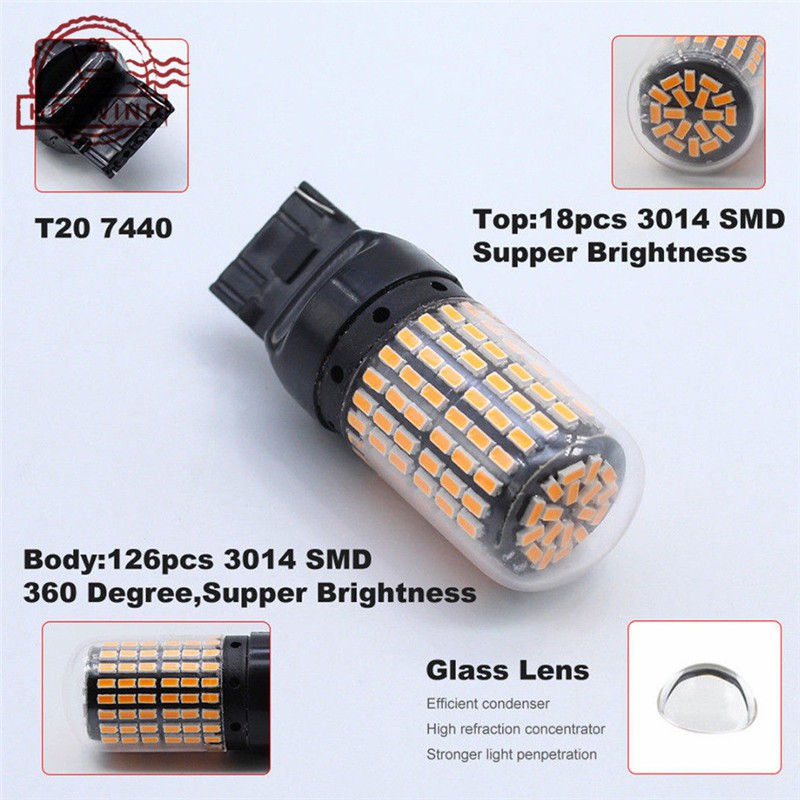Đèn LED tín hiệu chống sương mù HW T20 3014 144smd cho xe hơi