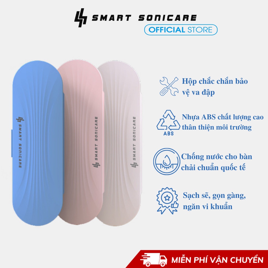 Hộp đựng bàn chải đánh răng điện Smart Sonicare cao cấp chính hãng chống bụi, chống va đập. hạn chế vi khuẩn
