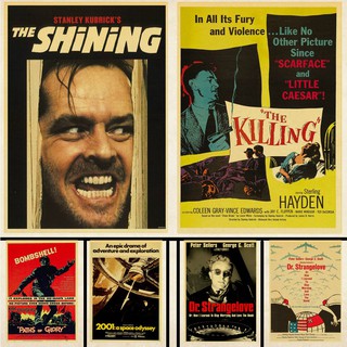 Poster Dán Tường Trang Trí In Hình Phim Cổ Điển Bằng Giấy Kraft