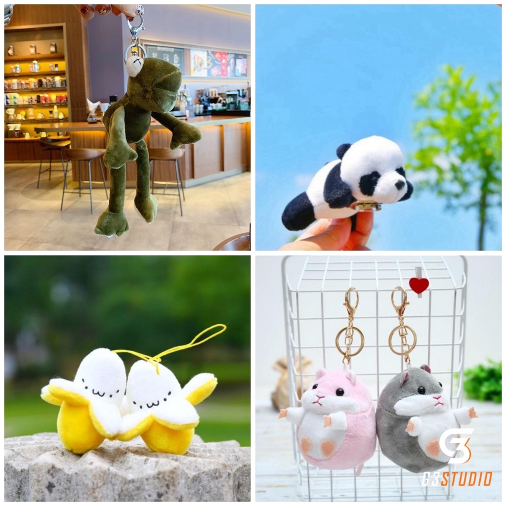 Móc Khoá Thú Bông Balo Ngộ nghĩnh, Móc Treo Túi Phụ Kiện Dễ Thương Cute