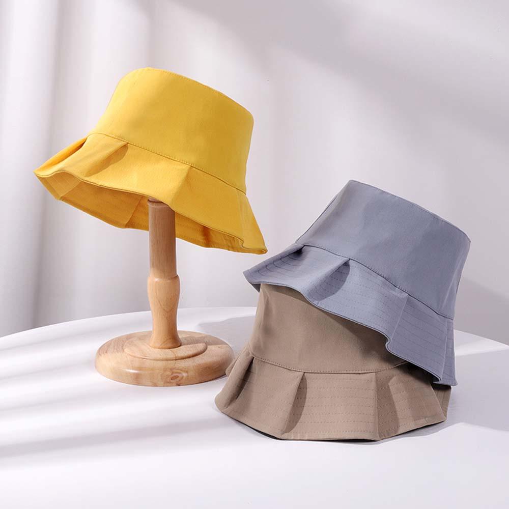 Nón Bucket Chất Liệu Cotton Chống Nắng Gấp Gọn Thời Trang Mùa Hè Cho Nam Và Nữ