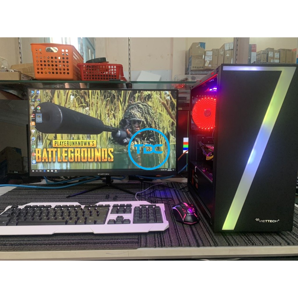 Bộ máy tính PC Gaming và Màn hình 22 inch Tràn viền, FULL HD | CPU Core i7 | VGA GTX 1060 6GB chiến game tốt
