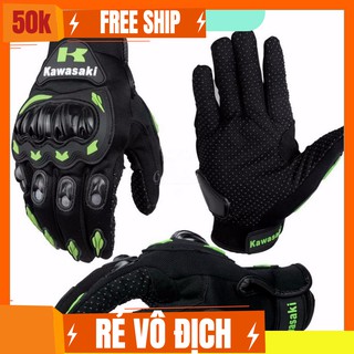 Găng Tay Xe Máy Kawasaki Ngón Dài - chất cao cấp