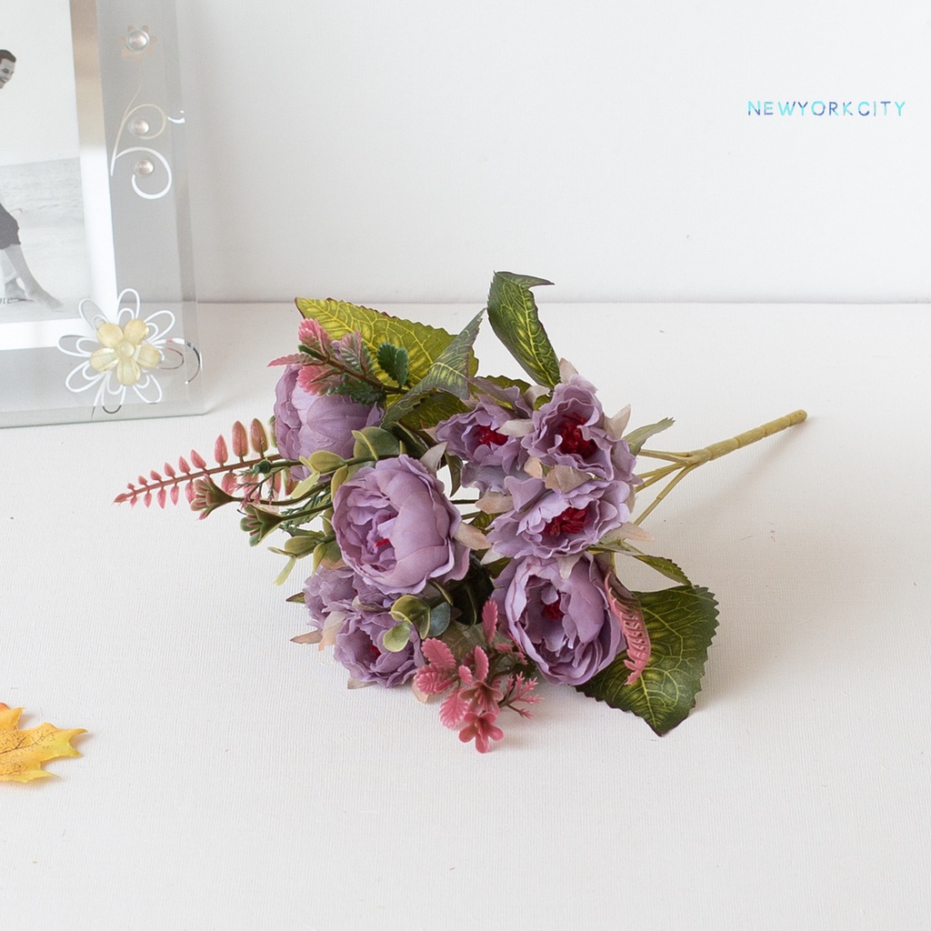 Ny-thiết Kế Hoạch Hoa Mẫu Đơn Giả Bằng Lụa Nhiều Đầu Tươi Tắn Đẹp Mắt DIY