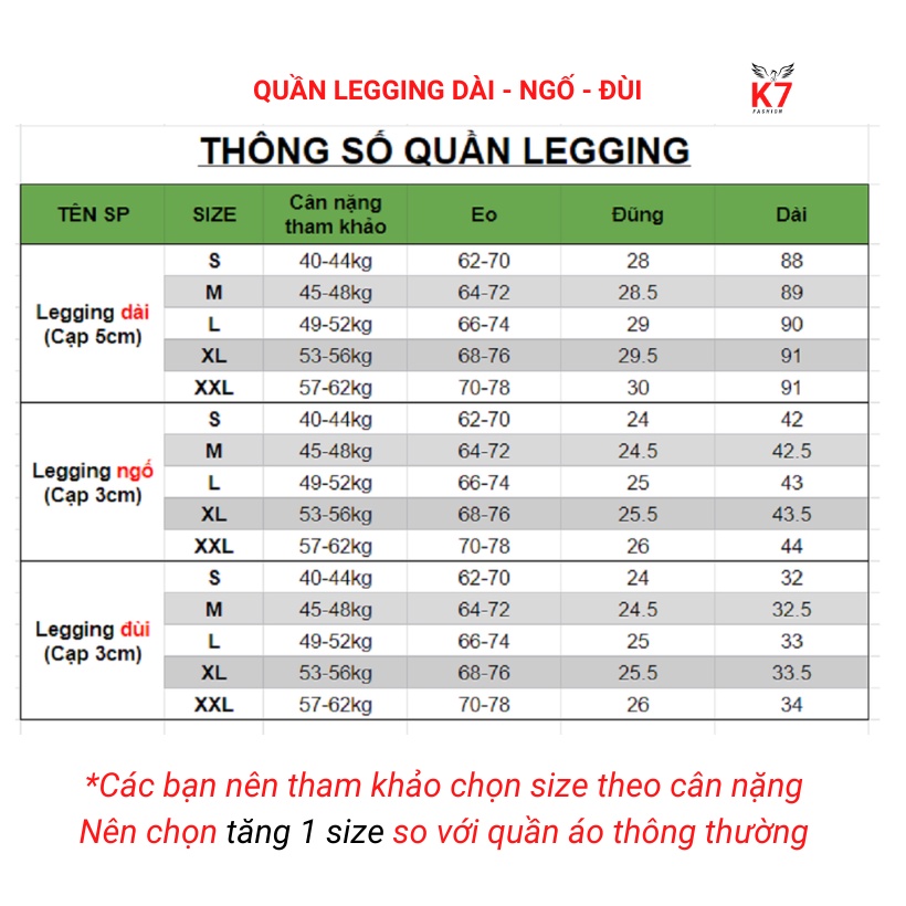 XẢ KHO LẺ SIZE Quần legging nữ dài lửng đùi K7 FASHION co giãn 4 chiều thoải mái, chất cotton Loại 1