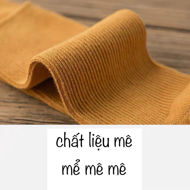 Tất gân tăm cao cổ cho nữ siêu hot màu trơn- Samkid- Vớ len cao cổ nam nữ chuẩn Loại 1