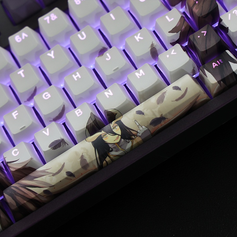 Albedo Keycaps Cherry Profile Overlord Anime PBT Dye Sub Bàn phím cơ học Keycap