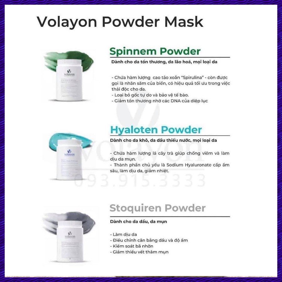 Mặt Nạ Tảo Xoắn Volayon Powder Mask - Én Store