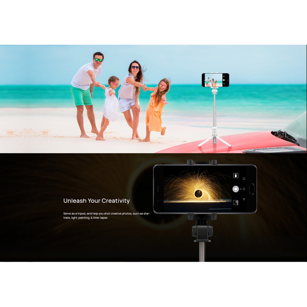 Gậy tự chụp hình Huawei 100% Af15 Bluetooth không dây thích hợp cho điện thoại Ios/ Huawei/ Xiaomi