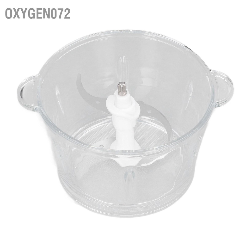 Oxygen072 Máy xay thịt đa chức năng thực phẩm bằng thép không gỉ điện với bát thủy tinh 2L Tiêu chuẩn EU 220V