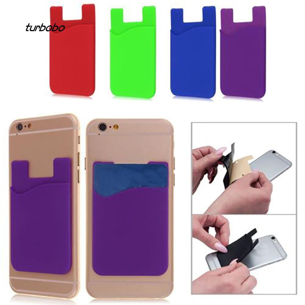 Miếng dán mặt lưng điện thoại bằng silicone đựng thẻ ID / thẻ tín dụng