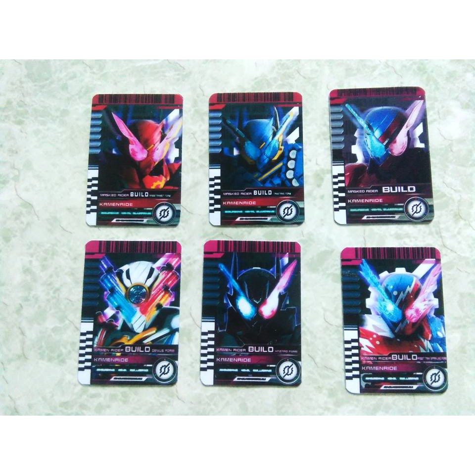 Bán lẻ 6 thẻ Kamen Rider Build - KamiShop - Kamen Rider Card