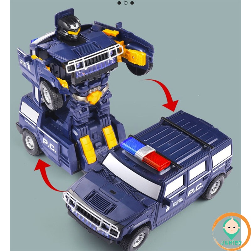 Đồ chơi cho bé ô tô robot biến hình phát triển trí tuệ tư duy vận động JUMICO OR