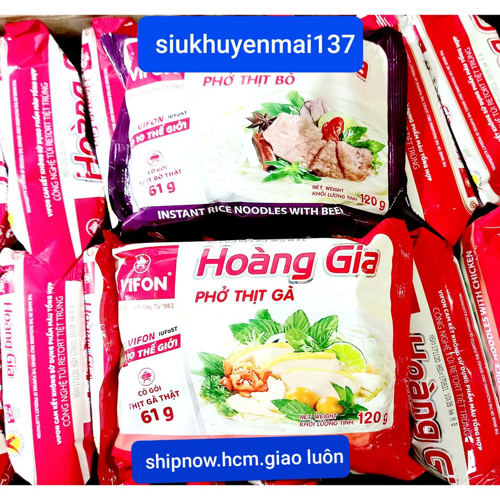 Phở gà Hoàng Gia 120g thùng 18 gói