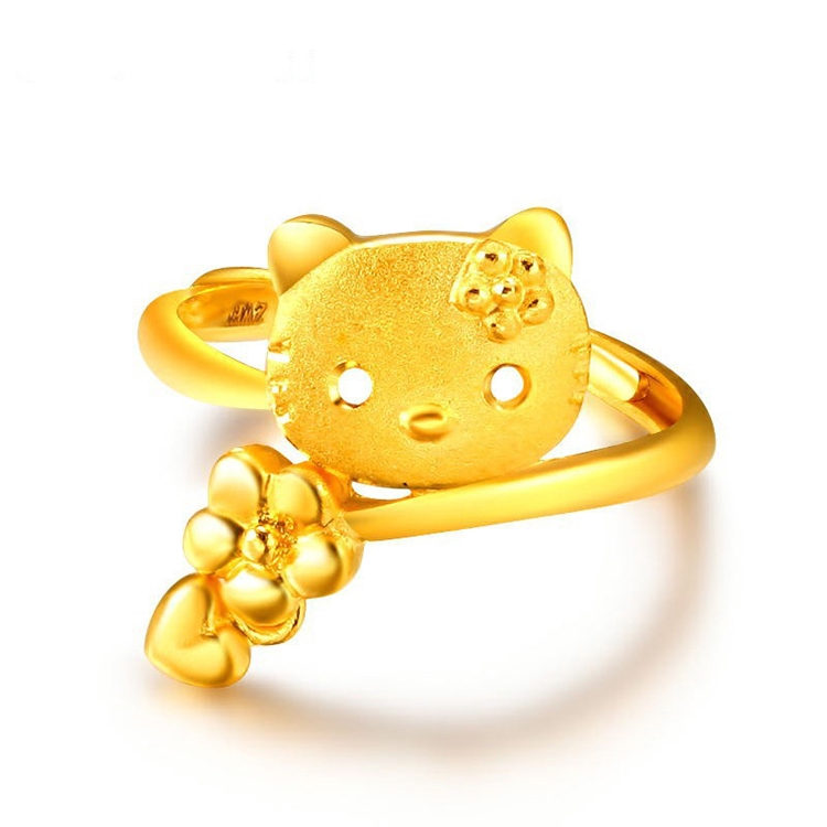 Nhẫn Hello Kitty Mạ Vàng 18k