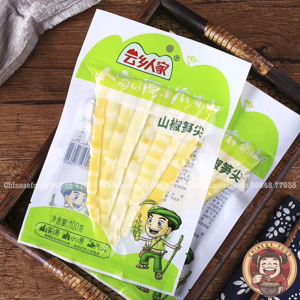 Măng Trúc Muối Cay 120g và 100g Đồ Ăn Vặt