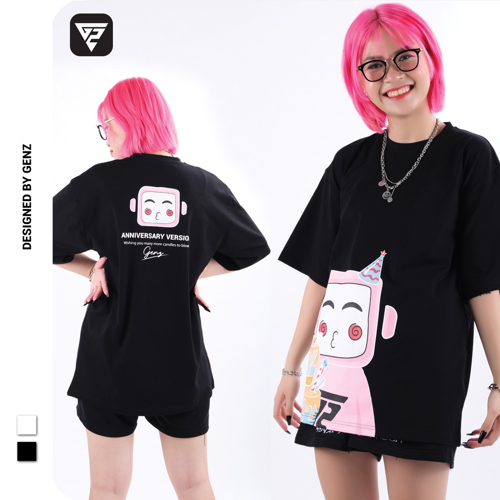 Áo thun tay lỡ GENZ phông Unisex nam nữ Cotton oversize form rộng HPBD | BigBuy360 - bigbuy360.vn