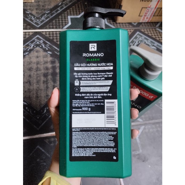 Dầu tắm gội 2in1 nam Romano classic 900ml