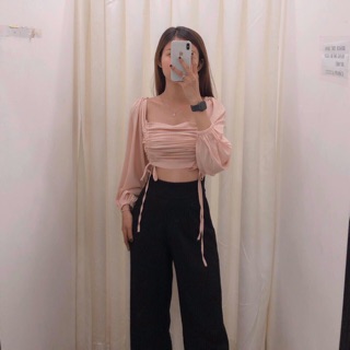 ÁO CROPTOP RÚT DÂY 2 bên