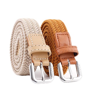 Unisex Dệt Thắt Lưng Mỏng Co Giãn Quần Thông Thường Thắt Lưng Sinh Viên Hợp Thời Trang Cha Mẹ-Con Phù Hợp Với Thắt Lưng Vải