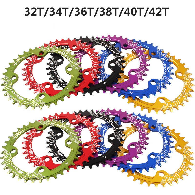 Narrow Wide Chainring Mountain Bike 104BCD 32T 34T 36T 38T 40T Crankset Tooth Plate Parts