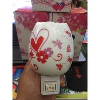 Đèn ngủ gốm kiêm đèn xông tinh dầu