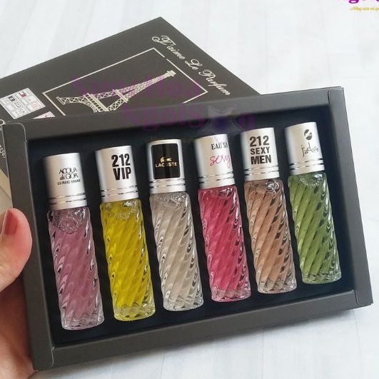 Nước Hoa Tháp 6 Chai  ,Tinh dầu thơm Dạng Lăn Thơm Cực Dai.
