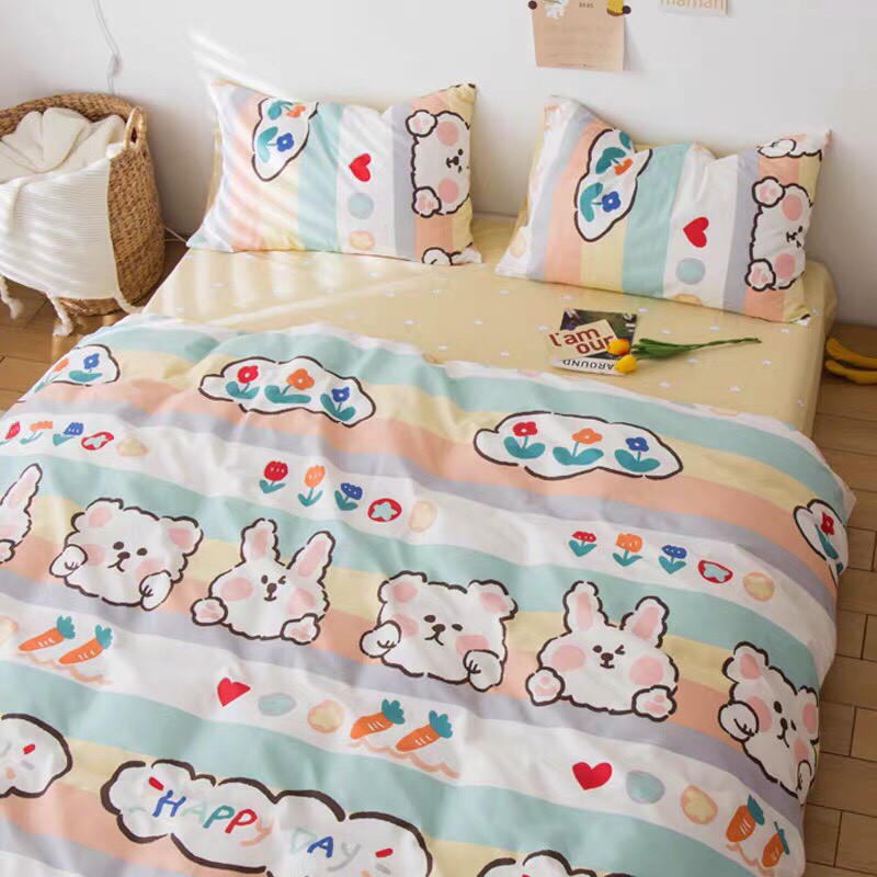 Bộ chăn ga gối Sài Gòn Beding 5 món chăn chần bông cao cấp, miễn phí may bo chun mọi kích thước nệm M2,M4,M5,M6,M8,2 | BigBuy360 - bigbuy360.vn