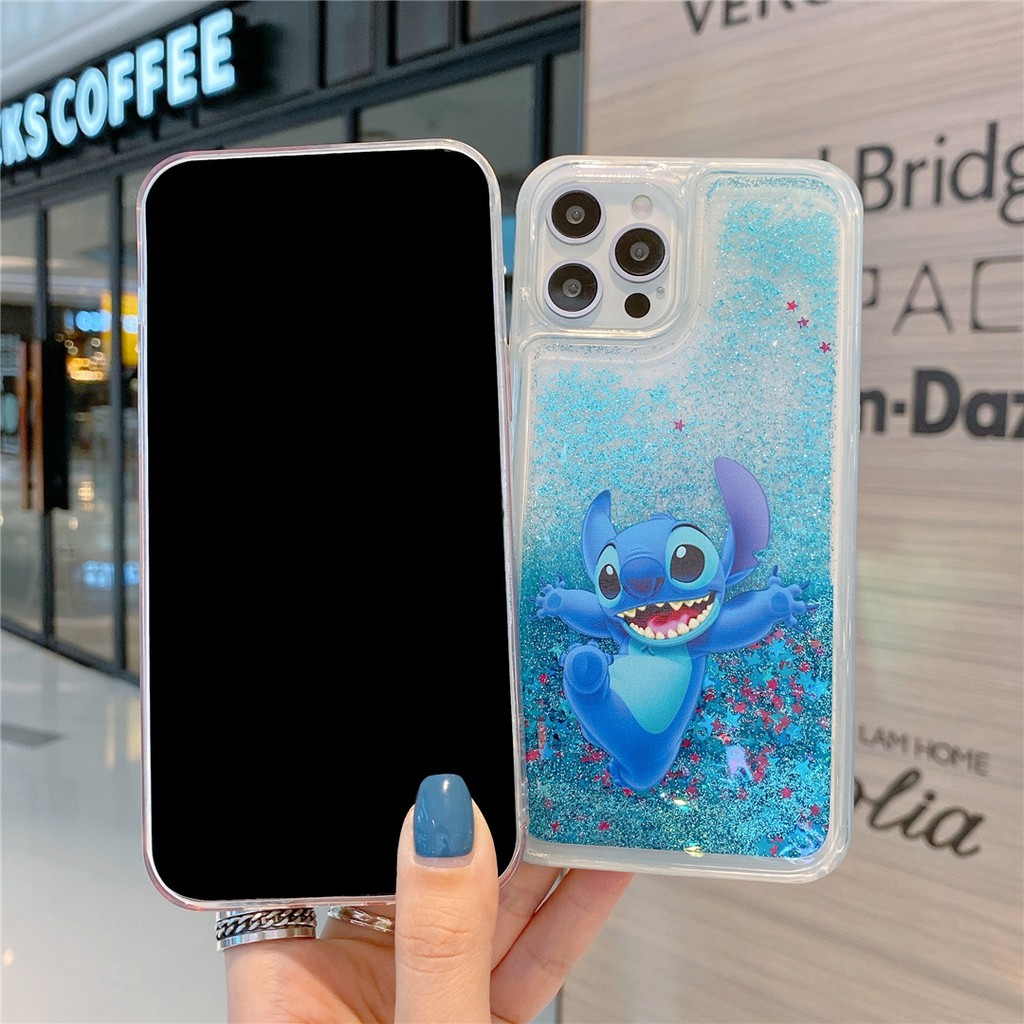 Disney Ốp Điện Thoại Kim Tuyến In Hoạt Hình stitch Cho iphone 15 11 12 13 14 pro max i14 xr 8plus