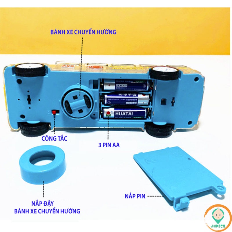 Đồ chơi trẻ em ô tô xe bus cho bé phát triển trí tuệ thông minh JUMICO BUS