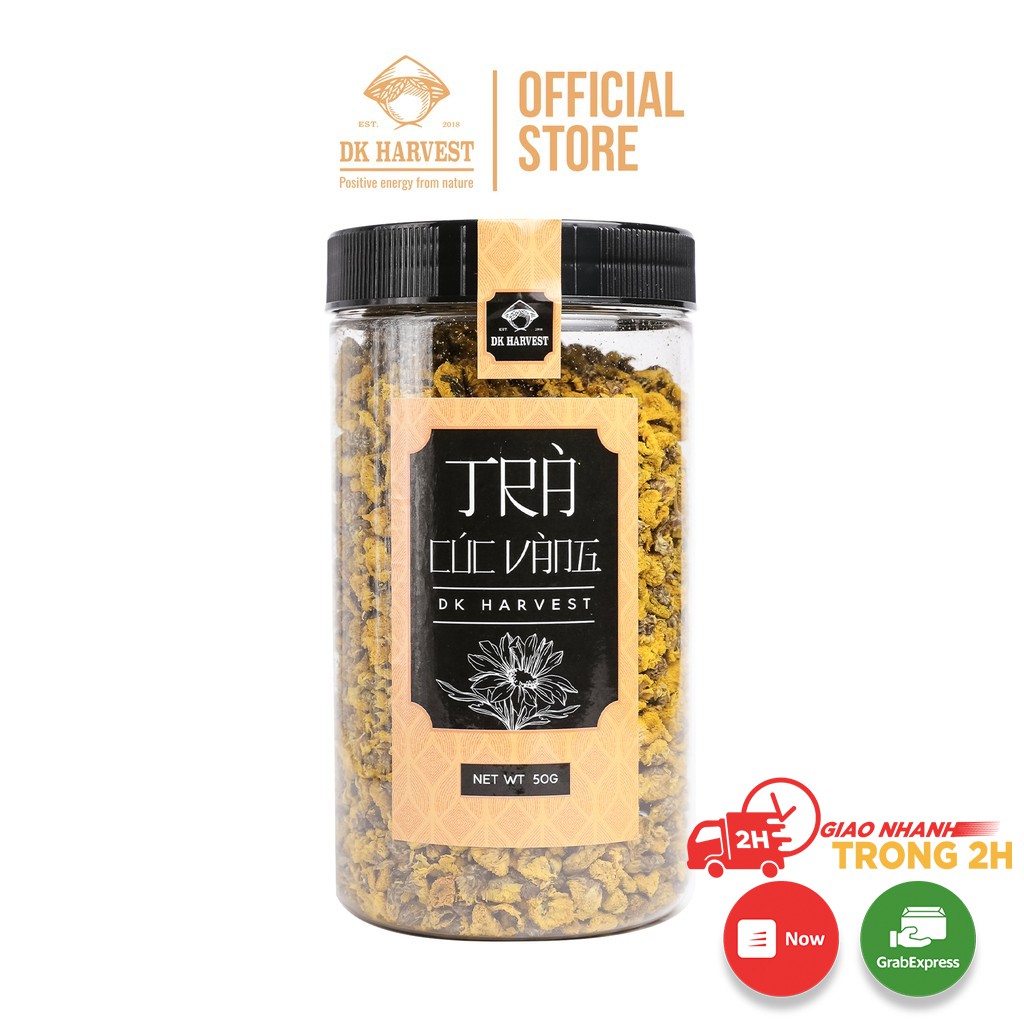 Trà Hoa Cúc Vàng Sấy lạnh Nguyên Bông DK Harvest - 25g/50g - tác dụng chống mất ngủ