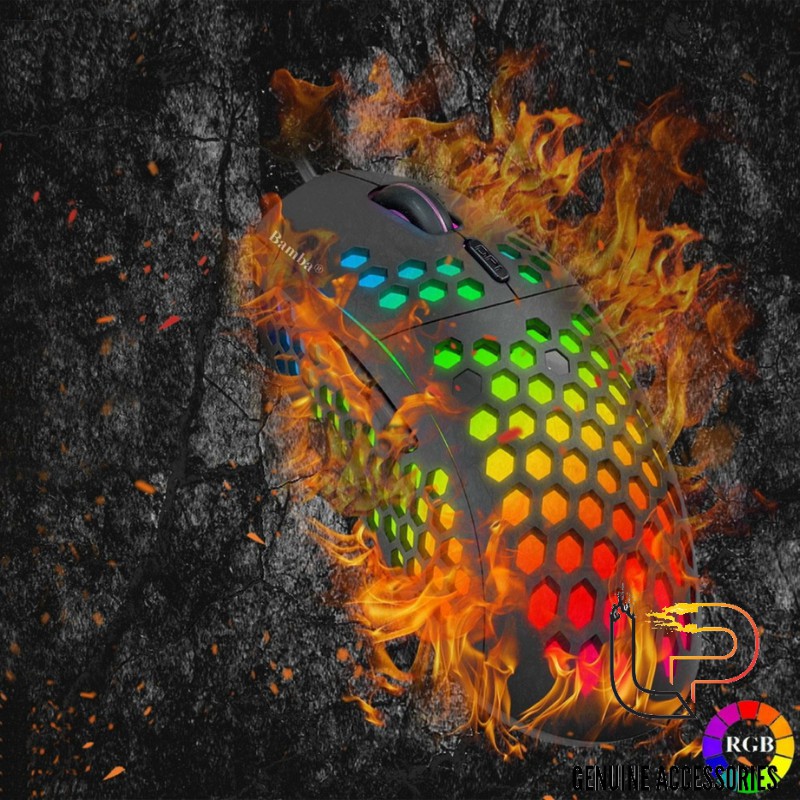 CHUỘT CHƠI GAME BAMBA B06 - MOUSE BAMBA B06 (MÀU ĐEN) CHUYÊN GAME LED RGB