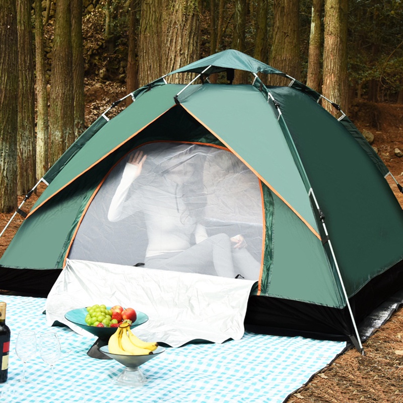 Lều Cắm Trại Du Lịch Dã Ngoại,  Lều Phượt Tự Bung 2 đến 4 người Chống Thấm Nước Chống Muỗi Gấp Gọn Tiện Lợi