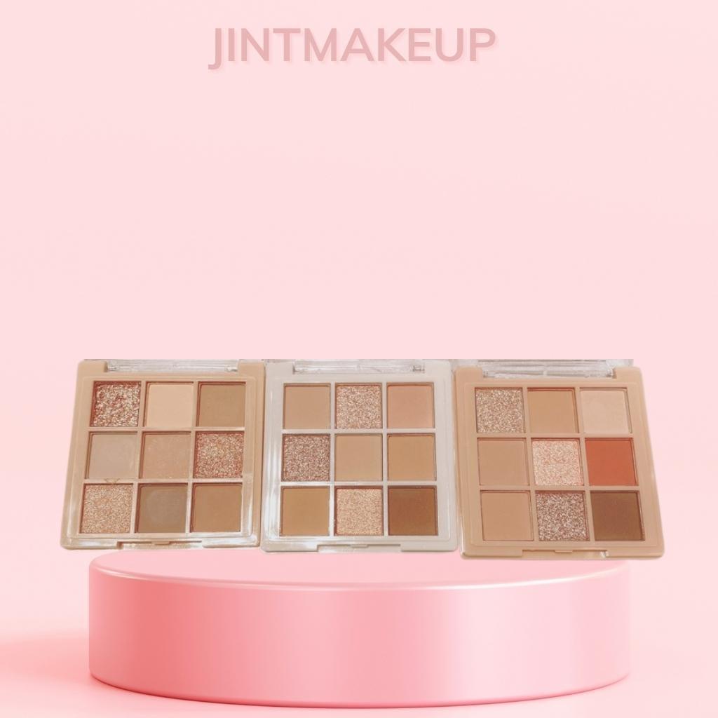 Phấn mắt DIKALU 9 ô màu nhũ tông nude - bảng phấn mắt jint