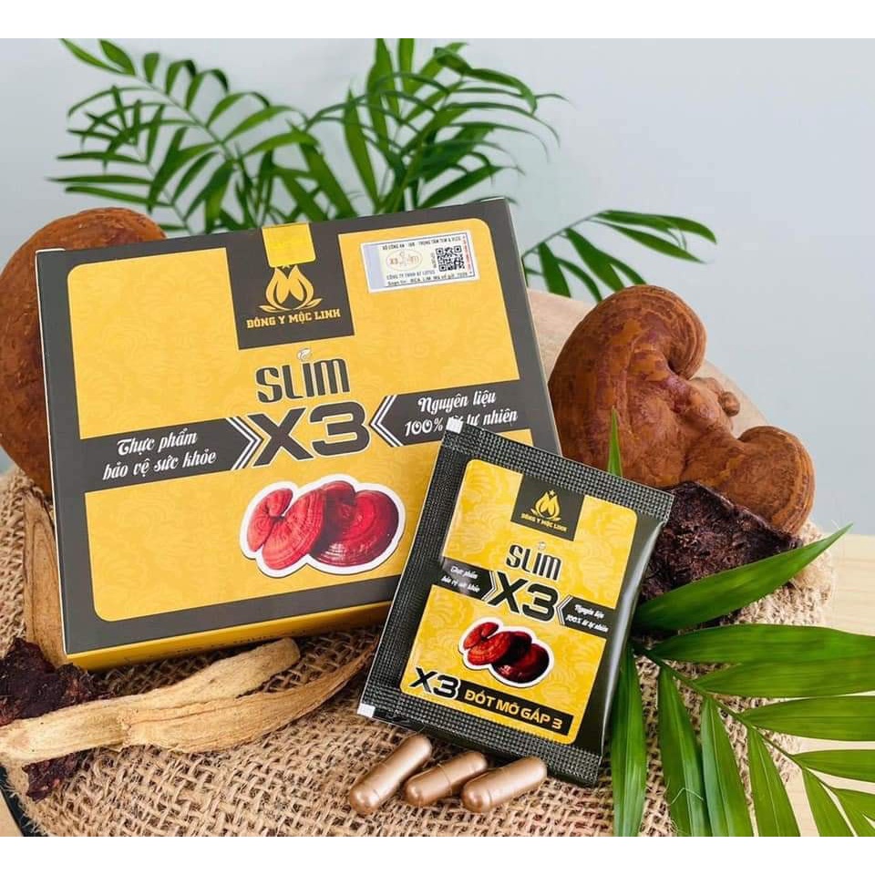 Giảm Cân Slim X3 Đông Y Mộc Linh Trà Thảo Mộc Giảm Cân Cấp Tốc Tặng Kèm Detox